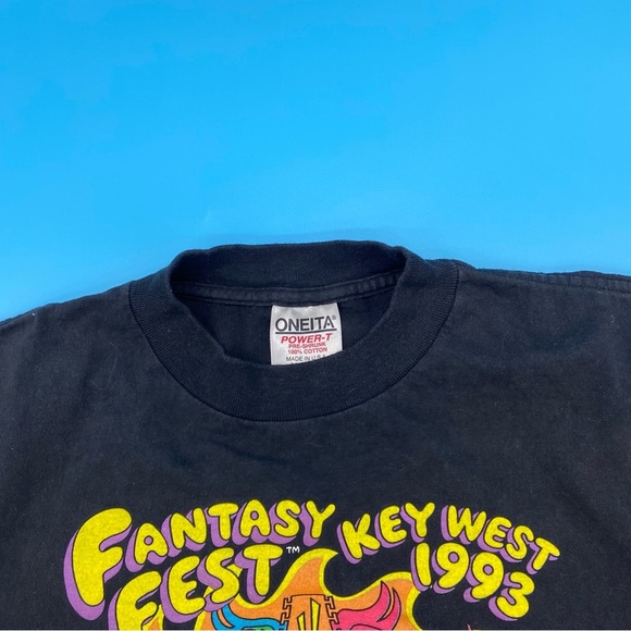 VTG Fantasy Fest '93 Key West Lost in the 60's Single Stitch T-Shirt Black Med - Picture 3 of 8